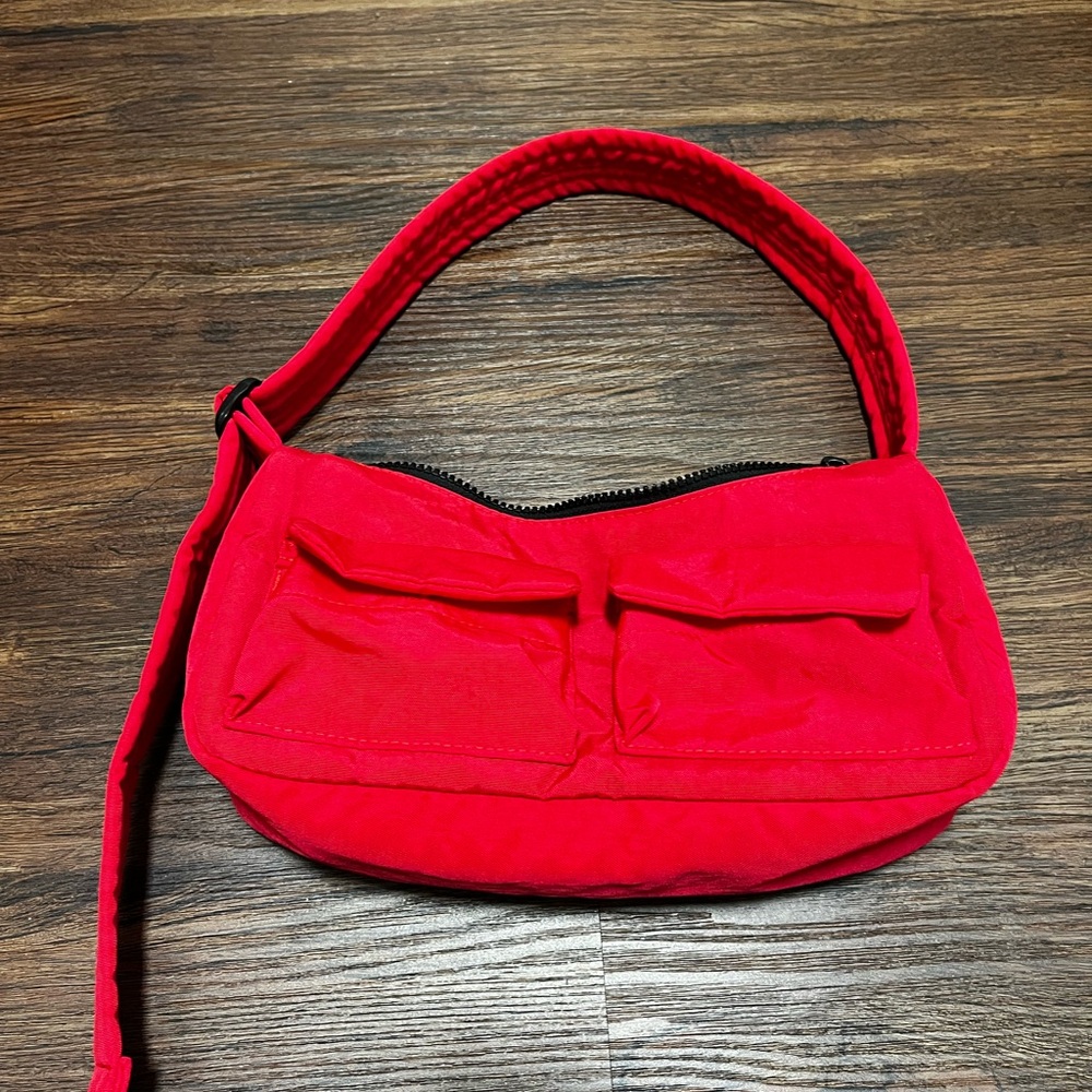 Baggu Cargo Shoulder Bag- Candy Apple Red